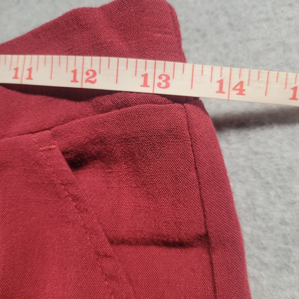 Halara‎ Burgundy Button Front A Line Midi Skirt with Pockets Wine Red Medium - Picture 8 of 11
